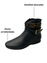 Bota fem.  Beira Rio Preto cano curto