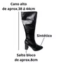 Bota Mississipi Feminina Preto Cano Alto