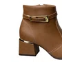 Bota Modare Feminina Caramelo Fecho Zíper 