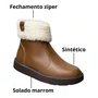 Bota Modare Feminina Caramelo Fecho Zíper 