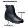 Bota Modare Feminina Preto Fecho Zíper 