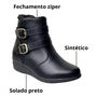 Bota Modare Feminina Preto Peluciado 