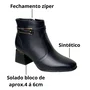 Bota Modare Feminino Preto Fecho Zíper
