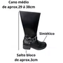 Bota Moleca Feminina Preto Cano Médio 