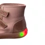Bota Molekinha Feminina Infantil Rosa Luzes Led 
