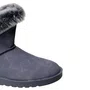 Bota Mooncity Feminina Cinza Peluciada