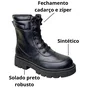Bota Mooncity Feminina Preto Cadarço