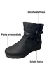 Bota fem. Mooncity cano curto preto