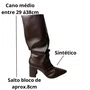 Bota Offline Feminina Brown Bico Fino 