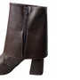 Bota Offline Feminina Brown Salto Bloco 