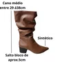 Bota Offline Feminina Marrone Bico Fino
