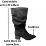 Bota Offline Feminina Preto Bico Fino 