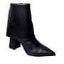 Bota Offline Feminina Preto Salto Bloco
