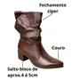 Bota Pegada Feminina Frontier Pinhão Couro 