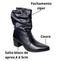 Bota Pegada Feminina Preto Couro 