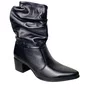 Bota Pegada Feminina Preto Couro 