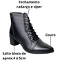Bota Pegada Feminina Preto Couro