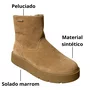 Bota Quiz Feminina Areia Peluciada  