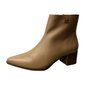 Bota Via Marte Nude Salto Bloco Couro 