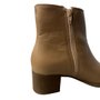 Bota Via Marte Nude Salto Bloco Couro 