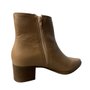 Bota Via Marte Nude Salto Bloco Couro 