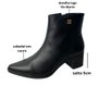 Bota Via Marte Preta Salto Bloco Couro 