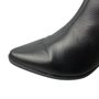 Bota Via Marte Preta Salto Bloco Couro 