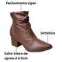 Bota Via Uno Feminina Cacau Salto Bloco 