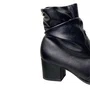 Bota Via Uno Feminina Preto Salto Bloco 