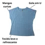 Camiseta Facinelli Feminina Azul Claro