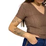 Camiseta Facinelli Feminina Café