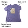 Camiseta Facinelli Feminina Violeta Estampada 