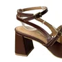 Chanel Vizzano Feminino Chocolate Fecho Fivela