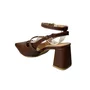 Chanel Vizzano Feminino Chocolate Fecho Fivela