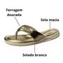 Chinelo Comfortflex Feminino Ouro Brilhante 