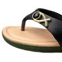 Chinelo Comfortflex Feminino Preto Ferragem Dourada 