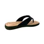 Chinelo Comfortflex Feminino Preto Ferragem Dourada 