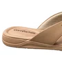 Chinelo Comfotflex Feminino Caqui Ferragem Dourada 