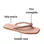 Chinelo L´amour Feminino Rose Tira Cravejada 