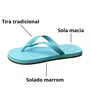 Chinelo Olympikus Feminino Azul Claro 