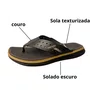 Chinelo Pegada Masculino Brown Couro 