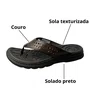 Chinelo Pegada Masculino Cravo Couro 