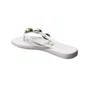 Chinelo Santinelli Feminina Branco Ferragens Douradas 