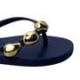 Chinelo Santinelli Feminina Marinho Ferragens Douradas