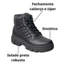 Coturno Kolosh Feminino Preto Fecho Zíper
