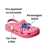 Crocs Grendene Infantil Feminina Rosa Stitch 