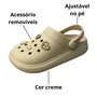 Crocs Molekinha Feminina Infantil Creme Acompanha Acessórios 