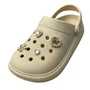 Crocs Molekinha Feminina Infantil Creme Acompanha Acessórios 