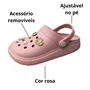 Crocs Molekinha Feminina Infantil Rosa Acompanha Acessórios 