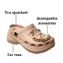 Crocs Nuvem Feminino Blush Acompanha Acessórios 